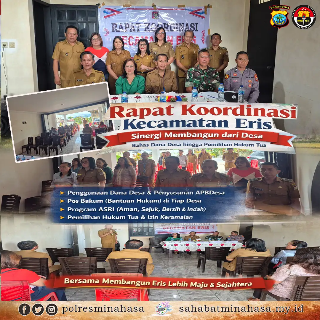 Sinergi Membangun dari Desa: Rakor Kecamatan Eris Bahas Dana Desa hingga Pemilihan Hukum Tua